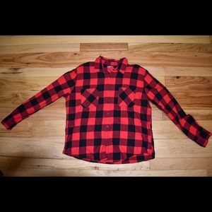 Red and Black Plaid Top